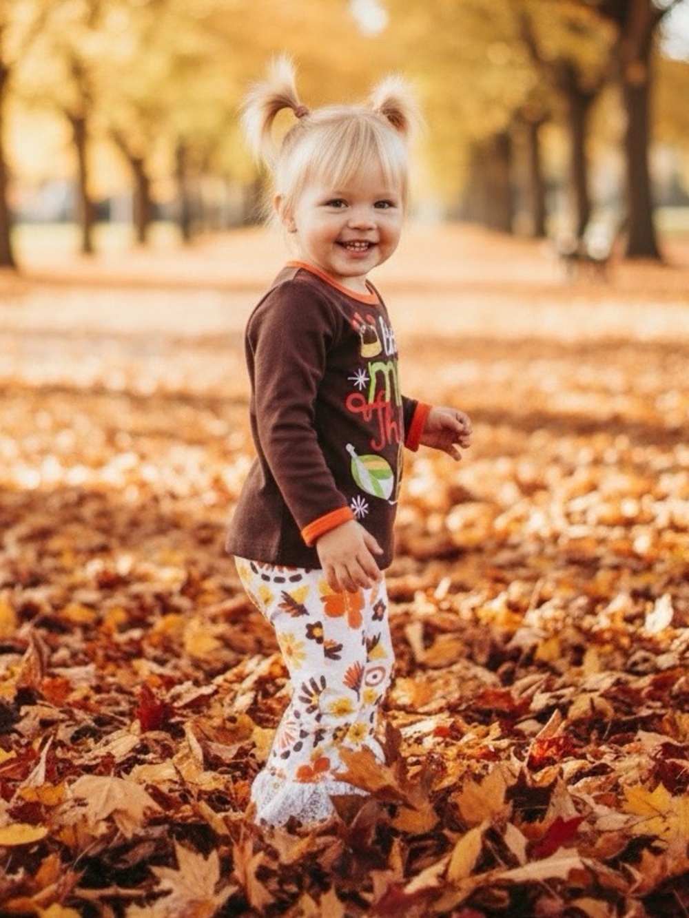 Girls “LITTLE MISS THANKFUL” Matching Outfit - Picture 2 of 9